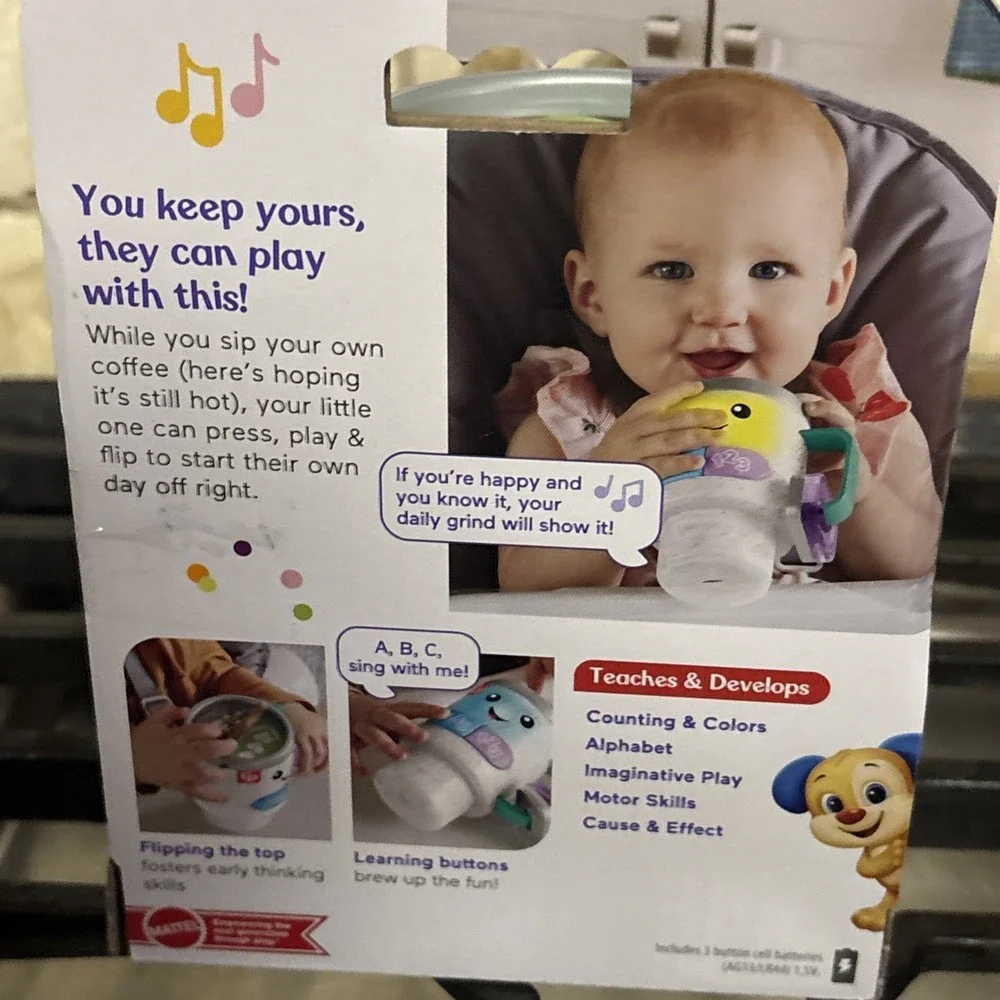 Brand New Fisher-price Laugh And Learn Wake Up & Learn Coffee Mug